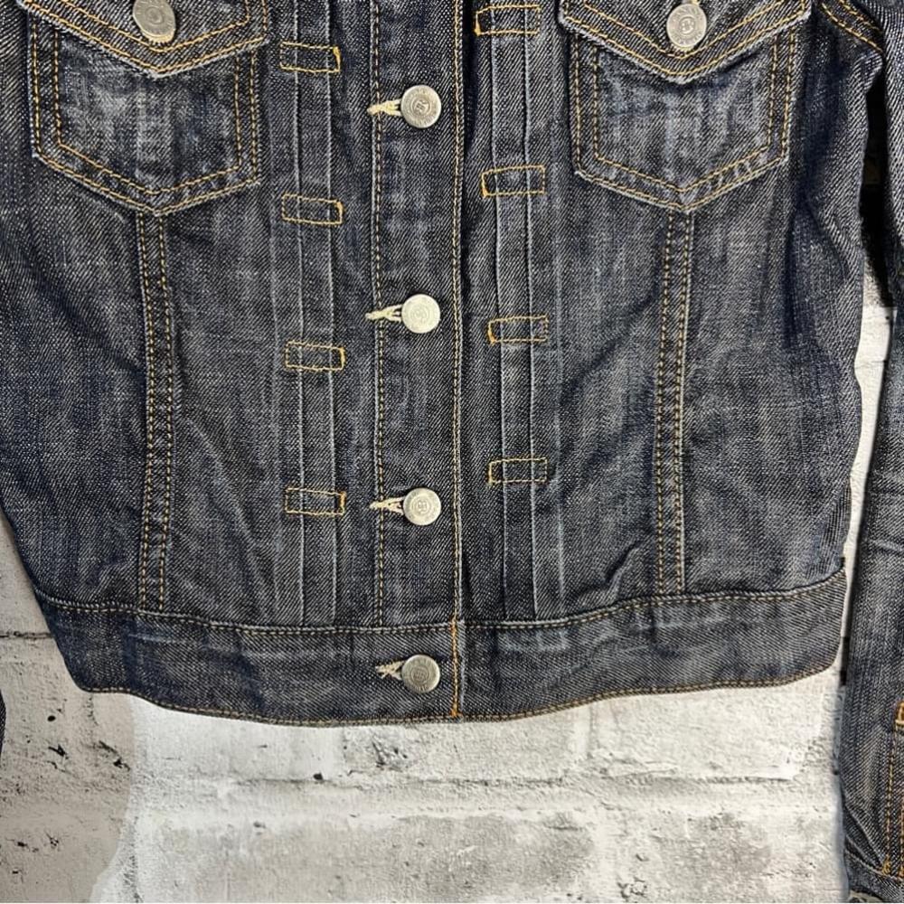 Banana Republic Premium Denim Cropped Dark Wash Jean Jacket Size XS - Picture 4 of 15